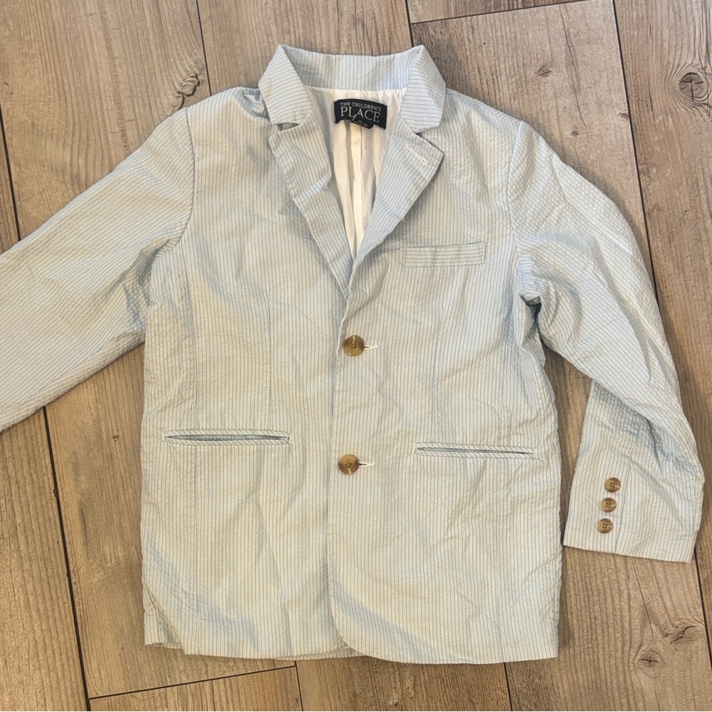 The Children's Place Light Blue Striped Blazer